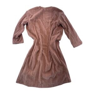 Shein Kids Girls‎ Brown Ribbed Knit cardigan Size 7Y Long Sleeve Casual